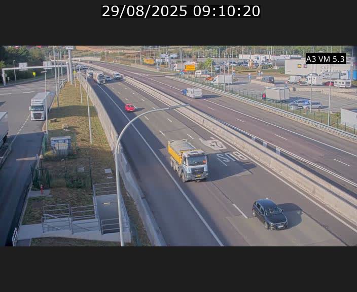 Traffic live webcam Luxembourg Aire de Berchem - A3 - BK 5 - direction France