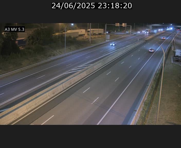 Webcam à l'Aire de Berchem au Luxembourg sur l'A3. Vue orientée vers la France