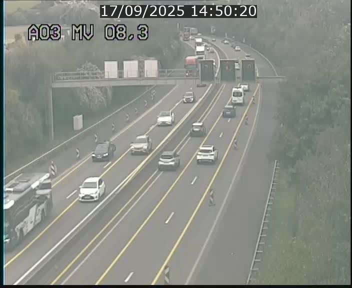 Webcam Autoroute après la Croix de Bettembourg en direction de Luxembourg sur l'A3