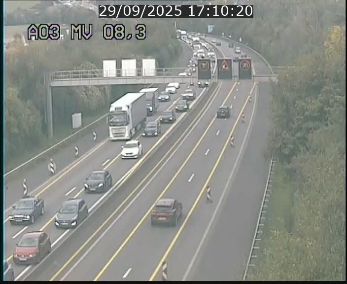 Webcam Autoroute après la Croix de Bettembourg en direction de Luxembourg sur l'A3