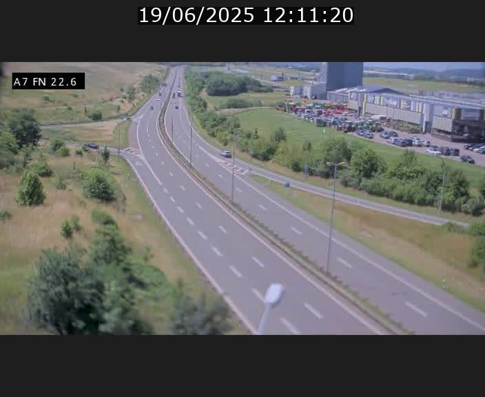 Caméra trafic Luxembourg - A7, Colmar-berg direction Mersch