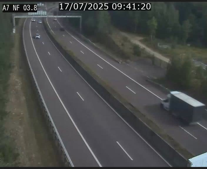Webcam autoroute A7 au Luxembourg à la sortie du Tunnel Stafelter vers le Nord