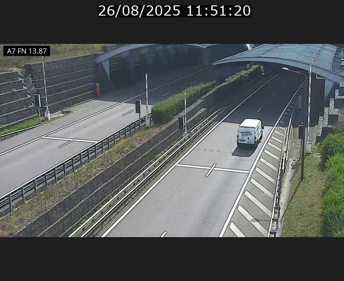 Caméra trafic Luxembourg - A7, Tunnel Gousselerbierg, entrée nord, direction Lorentzweiler