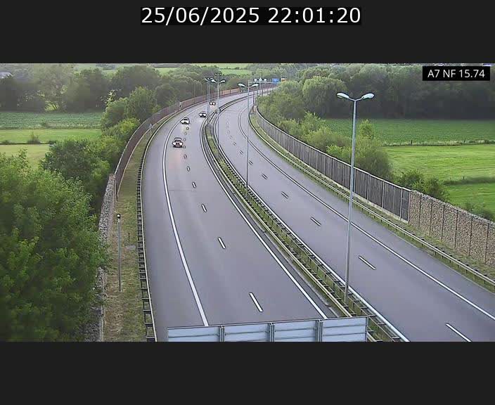 Caméra trafic Luxembourg - A7, Tunnel Mersch, entrée nord, direction Lorentzweiler