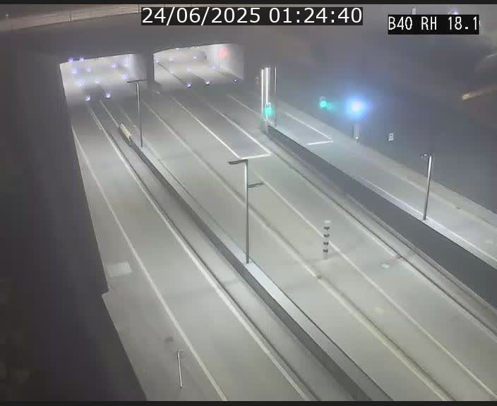 Webcam sur la route de contournement d'Esch-Belval avant le tunnel Central Gate au niveau de la porte de France et du radar fixe