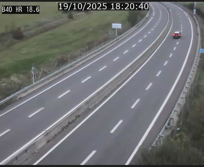 Webcam sur la route de liaison entre Micheville et Esch-Belval à la frontière entre le Luxembourg et la France. Vue orientée vers la Lorraine.