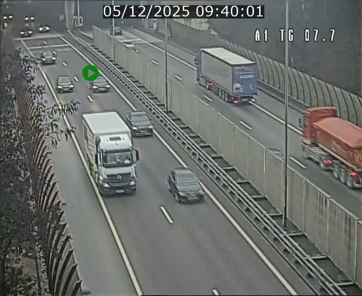 Traffic live webcam Luxembourg Kirchberg - A1 direction Luxembourg-ville - BK 7.7