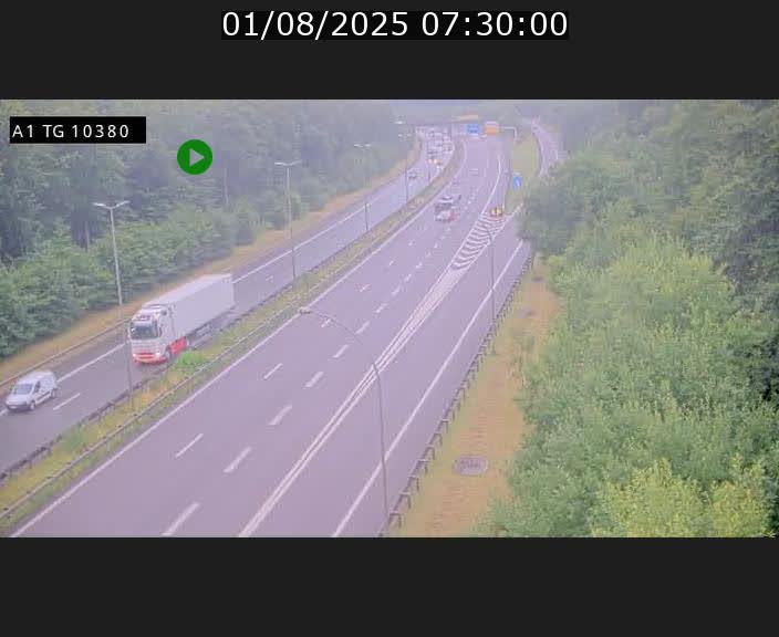 Traffic live webcam Luxembourg Senningerberg - A1 direction Luxembourg Kirchberg - BK 10.3