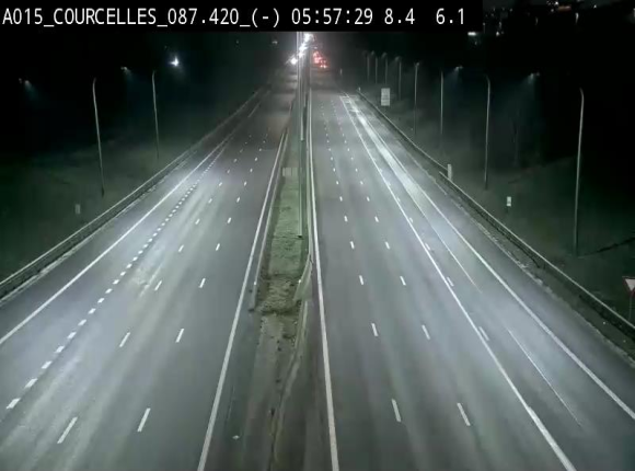 Webcam autoroute Belgique - Viesville - E42 direction Mons - BK 84.35