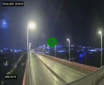 Webcam autoroute sur le périphérique de Bordeaux (A630) au nord de la ville. Caméra située sur le Pont d'Aquitaine.