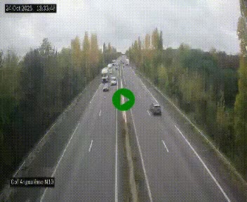 Webcam routière à la fin de la N10, en périphérique ouest d'Angouleme, proche de la jonction avec l'A10