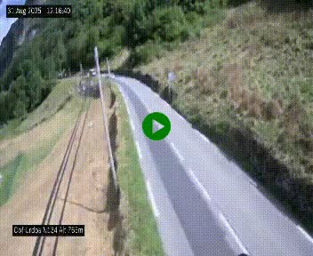 Webcam dans les Pyrénées Atlantique au niveau du col d'Urdos et du fort du Pourtalet sur la N134, en direction du Col et du tunnel du Somport, à 765 mètres d'altitude