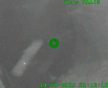 Caméra routière sur l'autoroute A20 au nord de Limoges, à la jonction avec la N520. Vue orientée vers Paris