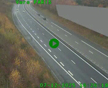 Caméra routière sur l'autoroute A20 à Saint-Pardoux-l'Ortigier, à la jonction avec l'A89. Vue orientée vers Paris