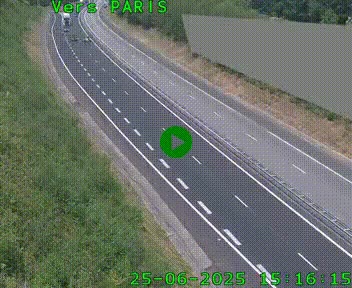 Caméra routière sur l'autoroute A20 à Saint-Pardoux-l'Ortigier, à la jonction avec l'A89. Vue orientée vers Paris