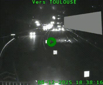 Caméra routière sur l'autoroute A20 à Noailles, en périphérie de Brive-la-Gaillarde. Vue orientée vers Toulouse