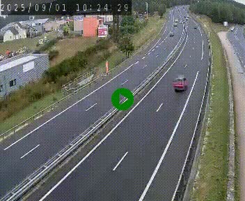 Caméra autoroute A75 à hauteur du col du rocher blanc en direction de Montpellier
