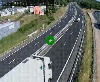 Caméra autoroute A75 à hauteur du col du rocher blanc en direction de Montpellier