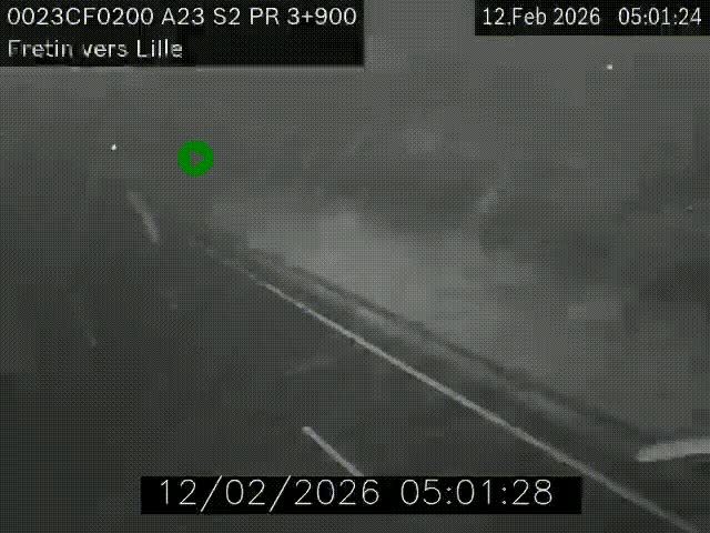 Webcam autoroute A23 à hauteur de Fretin. Vue orientée vers Lille