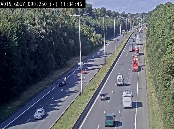 Webcam autoroute Belgique - Gouy-lez-piéton - E42 - BK 90.3