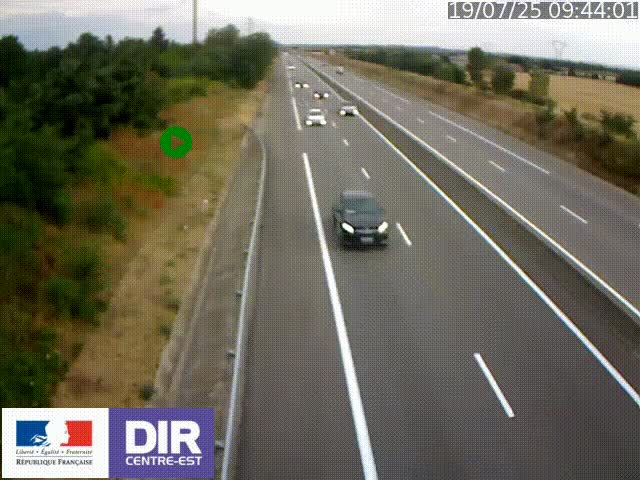 Webcam sur le contournement de Valence, sur la Nationale 7, à la jonction avec la N532, caméra orientée vers Grenoble