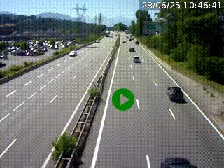 Caméra routière à hauteur des centres commerciaux et de la sortie 14 en direction d'Albertville