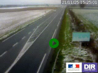 Webcam routière sur la RN7 à hauteur de Toulon-sur-Allier, entre Moulins et Vichy