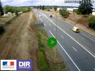 Webcam à Mably, à proximité de Roanne en direction de Moulins sur la N7