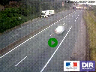 Caméra autoroutière sur l'A47 à hauteur de Givors, a proximité de Lyon. La webcam est orientée vers Lyon