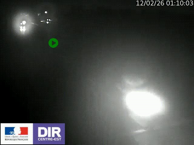 Caméra trafic à la jonction entre l'A46 (Rocade-est de Lyon) et l'A42 à hauteur de Vault-en-Velin en direction de Marseille