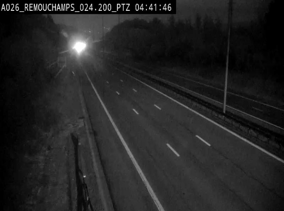 Webcam E25/A26 à Aywalle, à hauteur de Spa. Vue orientée vers Liège