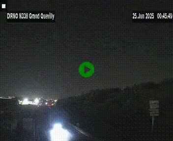 Webcam routière sur N338 à hauteur de Grand-Quevilly en périphérie de Rouen. Vue orientée vers Rouen