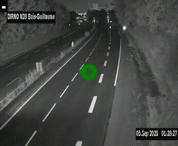 Webcam routière à hauteur de Bois-Guillaume en périphérie de Rouen. Vue orientée vers Rouen