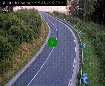 Webcam en haut de la Côte des Carreaux sur la N31 à Avesnes-en-Bray. Vue orientée vers Rouen