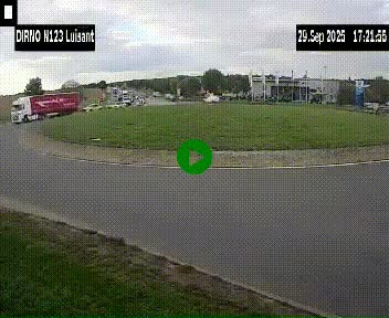 Webcam en périphérie de Chartres sur la N123, à hauteur de Luisant. Vue orientée vers Chartres