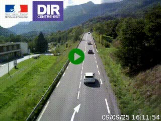 Web cam sur la N90 à Aime, en provenance de Bourg-Saint-Maurice et en direction d'Albertville
