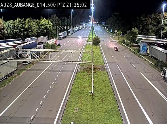 Webcam autoroute Belgique - Aubange - A28 direction Arlon - BK 14