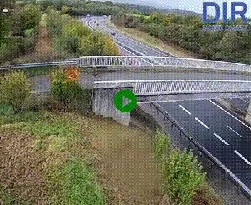 Webcam sur A84 à hauteur de Pont-Farcy, au niveau du pont autoroutier sur la Vire, au sud de Saint-Lô