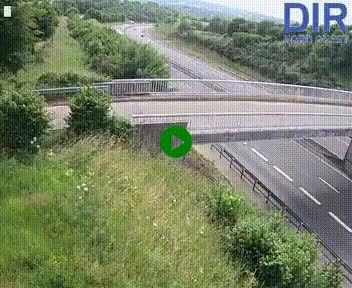 Webcam sur A84 à hauteur de Pont-Farcy, au niveau du pont autoroutier sur la Vire, au sud de Saint-Lô