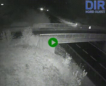 Webcam sur A84 à hauteur de Pont-Farcy, au niveau du pont autoroutier sur la Vire, au sud de Saint-Lô