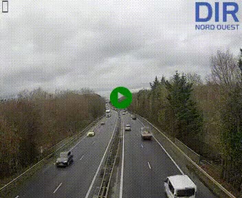 Webcam sur le périphérique de Caen (N814) à l'est de la ville, à Mondeville hauteur de la sortie 2, Presqu'île-Rives de l'Orne, au bout de l'autoroute A13