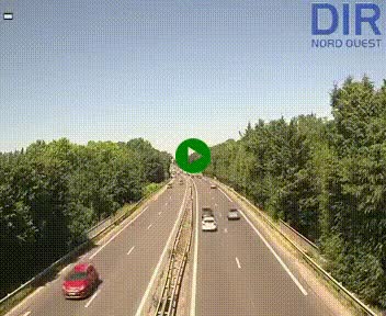 Webcam sur le périphérique de Caen (N814) à l'est de la ville, à Mondeville hauteur de la sortie 2, Presqu'île-Rives de l'Orne, au bout de l'autoroute A13