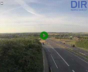 Webcam au début de l'A84 sur le périphérique Ouest de Caen (N814) à hauteur de la sortie 9, Porte de Bretagne