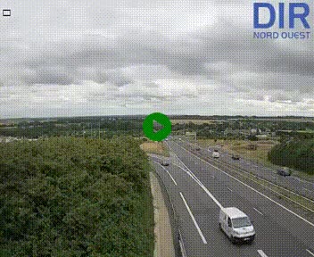Webcam au début de l'A84 sur le périphérique Ouest de Caen (N814) à hauteur de la sortie 9, Porte de Bretagne