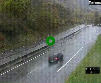 Webcam dans les Pyrénées à hauteur de Mérens-les-Vals sur N320, en direction de Pas de la Casa (Andorre)
