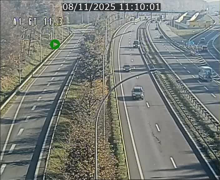 Traffic live webcam Luxembourg Senningerberg - A1 direction Allemagne - BK 11.3
