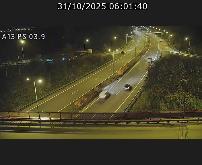 Traffic live webcam Luxembourg Ehlerange - A13 direction Esch-sur-Alzette - BK 6.8