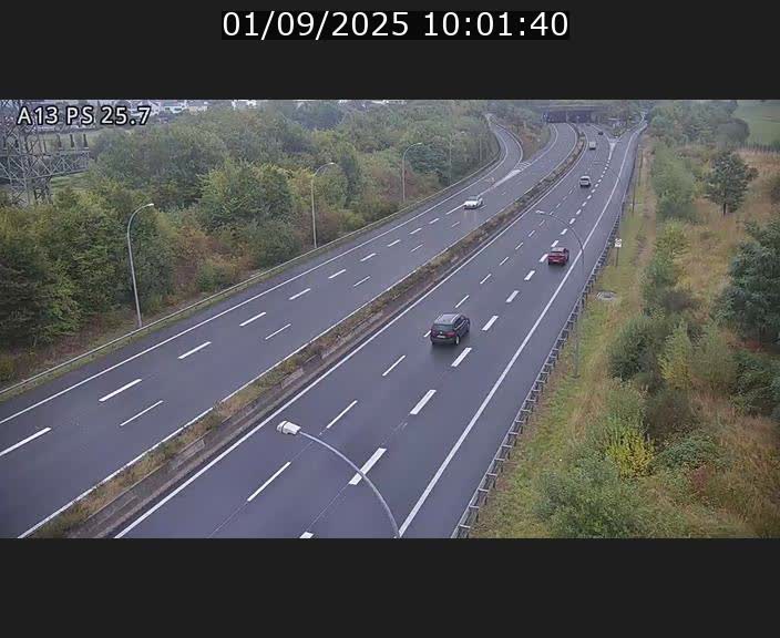 Traffic live webcam Luxembourg Frisange - A13 direction Allemagne - BK 26