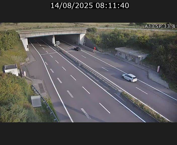 Webcam trafic sur A13 à hauteur d'Altwies en direction de Mondorf-les-bains et en provenance de l'Allemagne