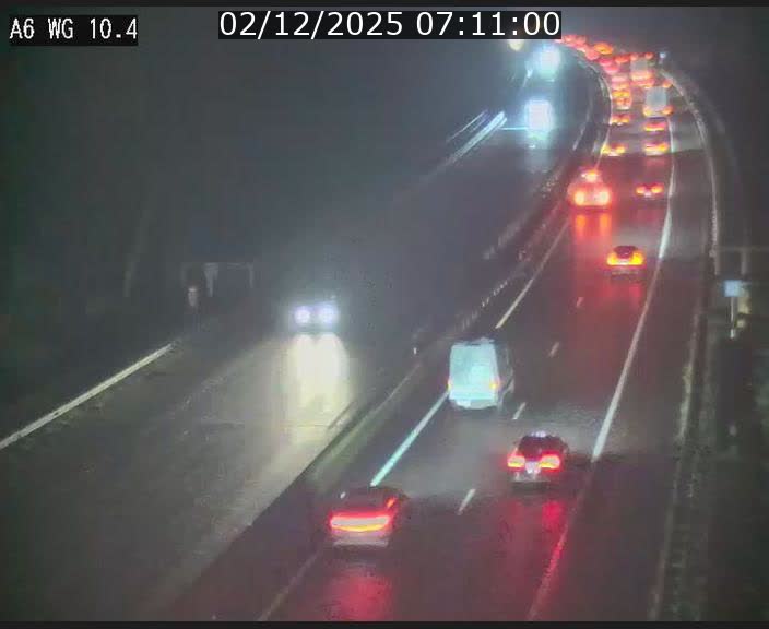 Traffic live webcam Luxembourg Mamer - A6 - BK 10.4 - direction Luxembourg/France/Allemagne